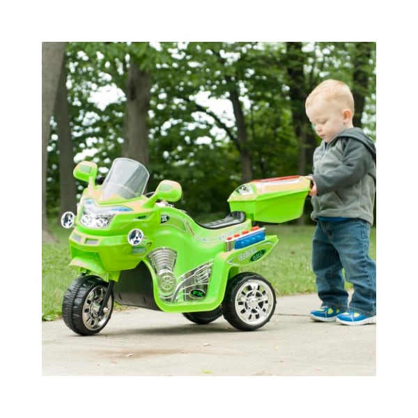 Toy Time Ride on Toy, 3 Wheel Motorcycle Trike, Battery Powered for Boys and Girls, 2-5 Year Old, Green FX 974490FBW - main
